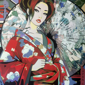 Yorokobi japan shadows Geisha 2 Red edition 2024 60 X80 CM 10 EX limited edition signed